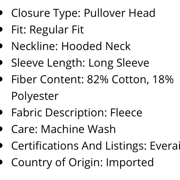 FILA Hoodie Big & Tall 3XLT - Picture 3 of 3